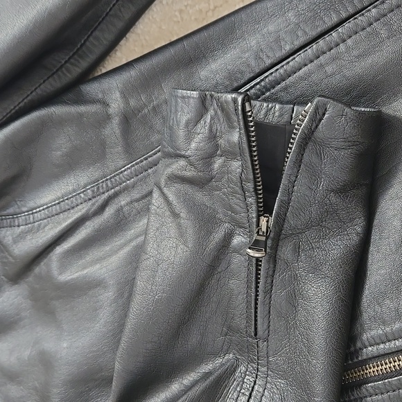 Italian Leather Moto Jacket - Picture 6 of 16